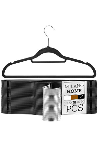 MİLANO HOME Umeraș pentru haine, fără alunecare, cu 30 de piese Umeraș pentru...