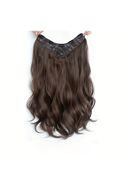 AKOLİFE Fındık Kabuğu U Part Geniş Yarımay Çıt Çıt Postiş - Ekstra Hacimli Ge...