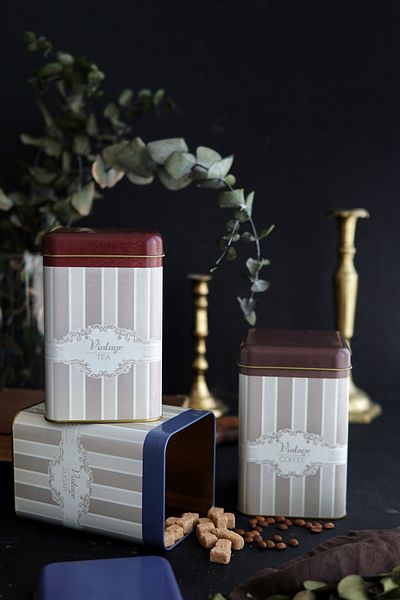 EVLE Erb09v5 Square Storage Container 105x105x160 Set of 3, Elegance