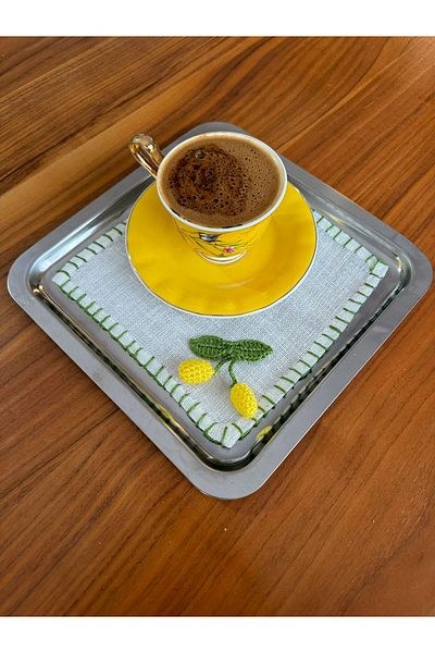 HALATÇI HOME Coffee Presentation Napkin Lemon Cover Σετ 6 τεμαχίων