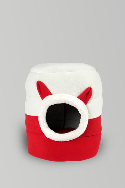 Nerotex Red-white Box Cat Bed Nest Washable 40x40 Cm