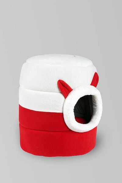 Nerotex Red-white Box Cat Bed Nest Washable 40x40 Cm