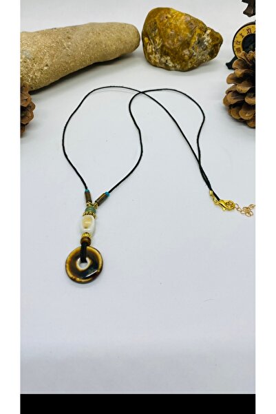 Porsuk Alternatif El yapımı seramik boncuk kadın uzun kolye