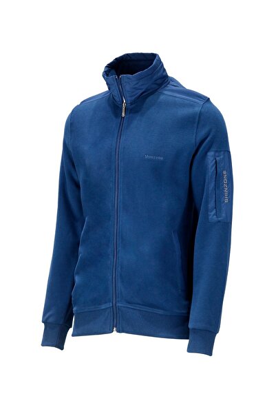 Shinzone Erkek Standart Fit Kol Cepli Fermuarlı Koyu Sweatshirt