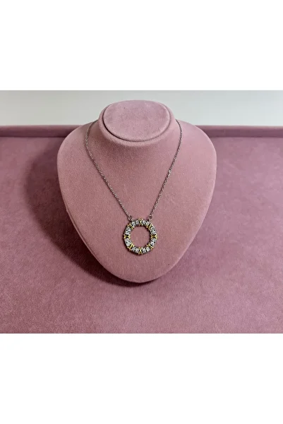 stainles steel Xoxo Zircon Stone Necklace