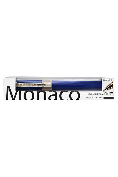 Bruno Visconti Monaco Ballpoint Pen 0.5 Mm. Blue Special Box with Spare Gift