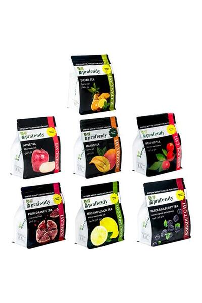 prafendy Gerçek Meyve Taneli Çay Karışık Set 7 x 1000 Gr