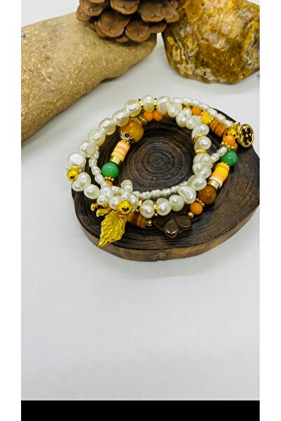 Porsuk Alternatif Handmade Ceramic Beads Rice Apratled Czech Glass Bracelet