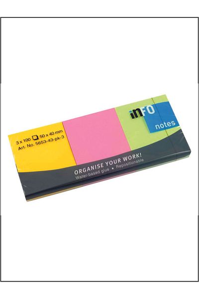 KARADENİZ DİJİTAL info notes 50X40 mm 3X100 PAGE postit, adhesive note paper