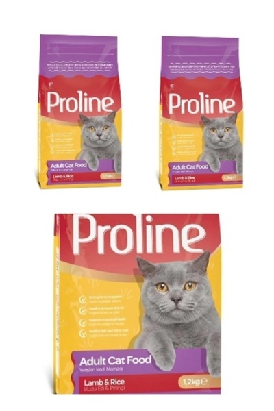 Proline Kuzu Etli & Pirinçli Yetişkin Kedi Maması 1.2 kg (3 adet)
