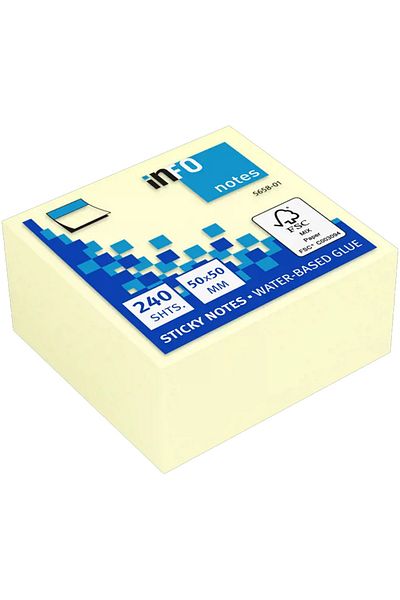 KARADENİZ DİJİTAL info notes 50X50 mm 240 sheets LIGHT BLONDE COLOR postit, adhesive note paper