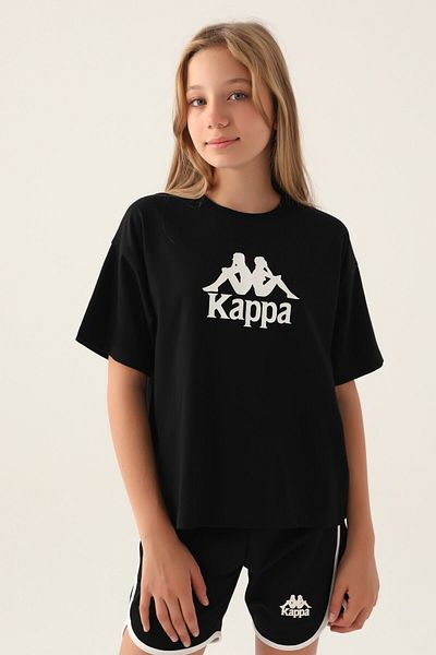 Kappa Tricou detaliat pentru fetiță neagră