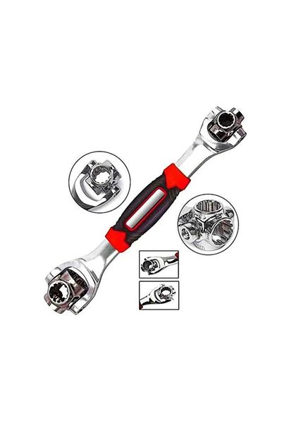 MOONSHOP Pro Series 48 Function Socket Wrench Set Smart Socket Wrench Kit Ratchet Handle Steel Material