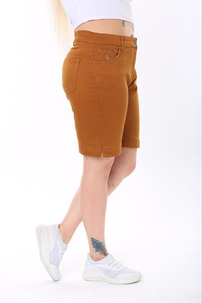 SERRA BÜYÜK BEDEN LARGE SIZE GABARDIN SHORTS