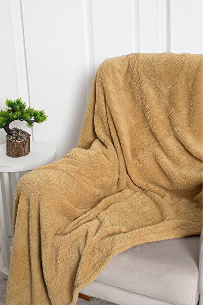 pijamacity Bej Renk Tek Kişilik Yumuşak Wellsoft TV Battaniyesi