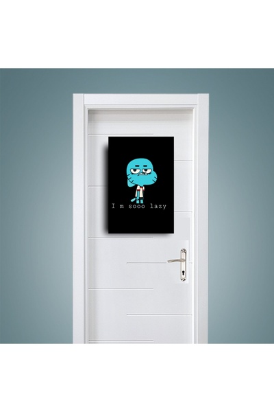 icase Gumball Kapı Süsü Uyarı Poster Konsept Dekor Tablo (19x28 cm)
