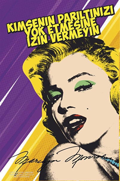 Hayat Poster KADINLARA ÖZEL GÜZEL SÖZLER DUVAR YAZILARI Marilyn Monroe POP ART TARZDA TABLO RETRO AHŞAP POSTER