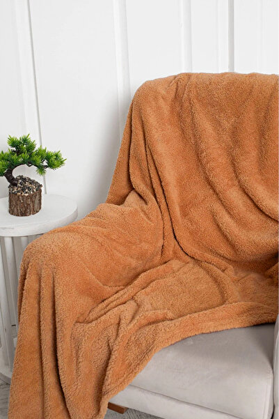 pijamacity Tarçın Renk Tek Kişilik Yumuşak Wellsoft TV Battaniyesi