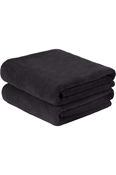 İzgi Concept Μαύρη αθλητική πετσέτα 50x90 Πετσέτα χεριών και προσώπου 100% βαμβάκι Micro Cotton BLCK V2 Night Black