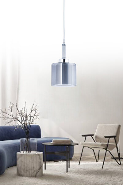 ŞL Şef Light Sarkıt Tekli Çift Cam Füme Camlı Avize