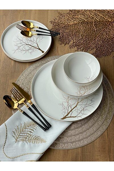 AROW Pink& More Modern Arbol 24 Parça 6 Kişilik Yemek Takımı