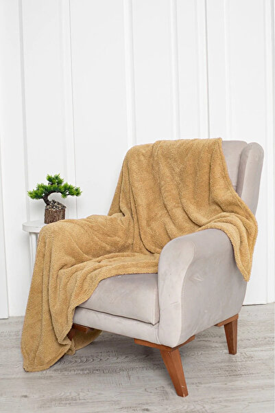 pijamacity Bej Renk Tek Kişilik Yumuşak Wellsoft TV Battaniyesi