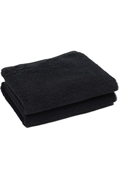 İzgi Concept Μαύρη αθλητική πετσέτα 50x90 Πετσέτα χεριών και προσώπου 100% βαμβάκι Micro Cotton BLCK V2 Night Black