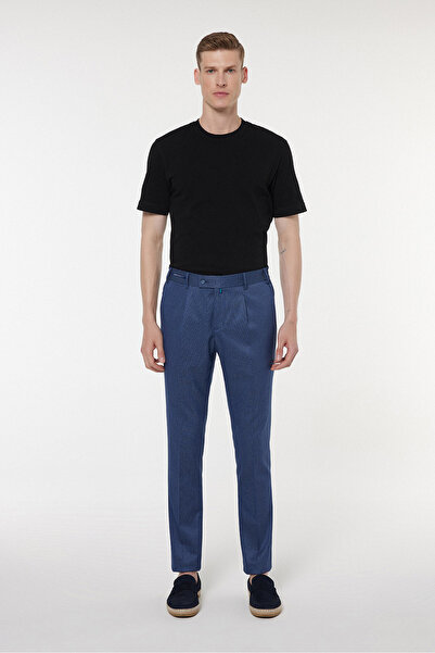 Andrea Nicolotti Pantaloni din stofă bleumarin 2656-1