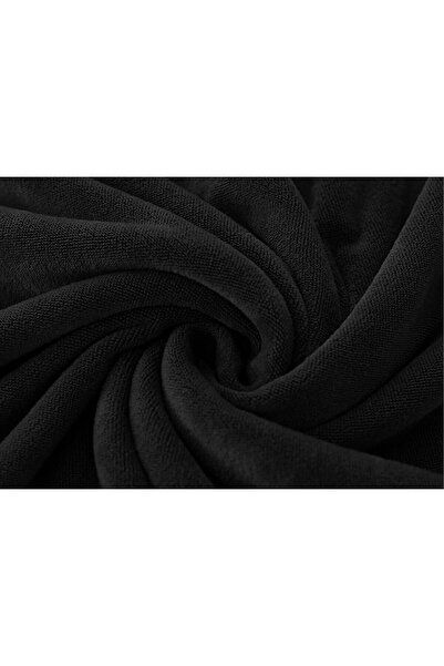 İzgi Concept Μαύρη αθλητική πετσέτα 50x90 Πετσέτα χεριών και προσώπου 100% βαμβάκι Micro Cotton BLCK V2 Night Black