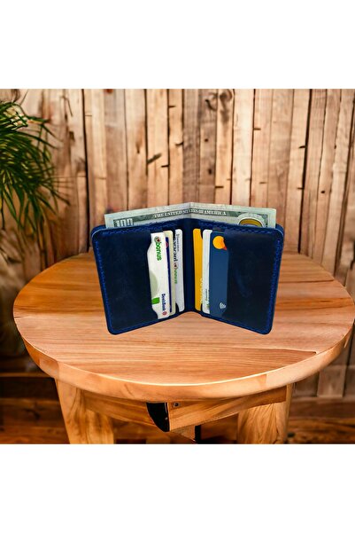 DeriDünyası حامل بطاقات محفظة من الجلد الطبيعي