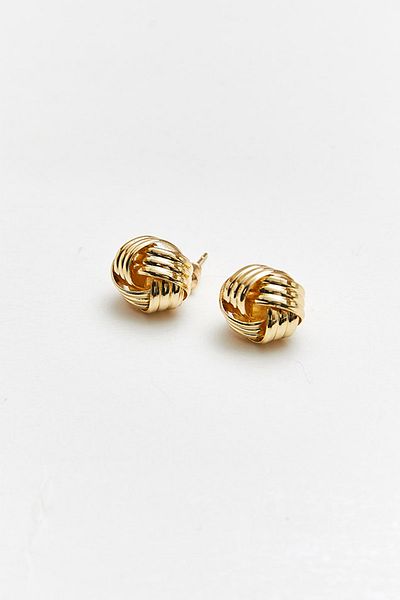 Bianco Lucci Women's Accessory Steel Intertwining Ball Earrings AKSS197
