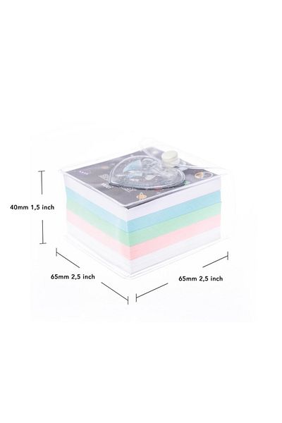 YEŞİL KIRTASİYE Okay Astronaut Colorful Cube Note Holder with Bag