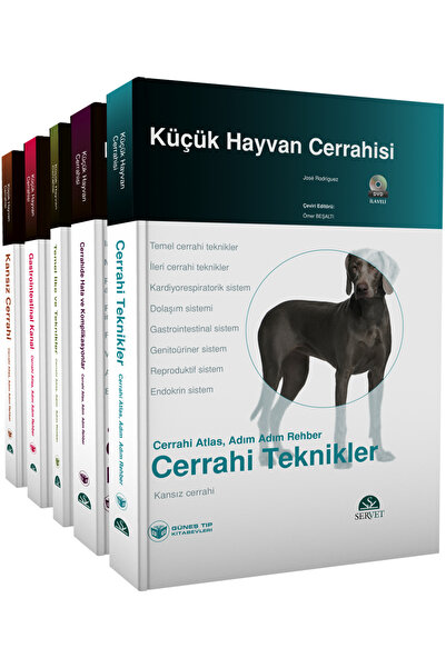Güneş Tıp Kitabevleri Küçük Hayvan Cerrahisi 5 Kitap (cerrahi Atlas, Adım Adı...