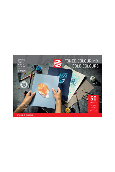 Talens Toned Color Mix Cold Colors Çok Amaçlı Çizim Bloğu Soğuk A4 50 Yaprak ...