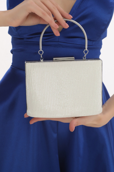 womenacs Pearl Color Breast Patterned Women's Evening Dress Clutch Portfolio Bag