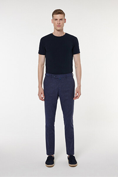 Andrea Nicolotti Pantaloni din stofă bleumarin 2728-3L
