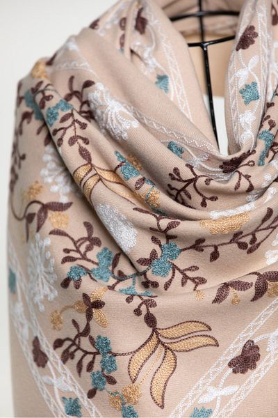 MAWLANA CASHMERE & SILK ŞAL BRODAT CASHMIR MODAL