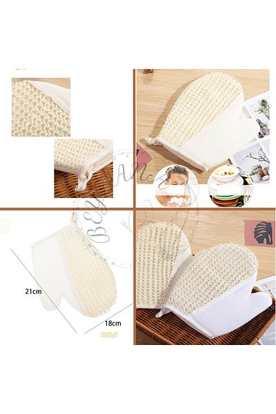 BEYZANA Exfoliating Shower Gloves Washcloth Bath Gloves for Shower, Double Sided Exfoliating Gloves