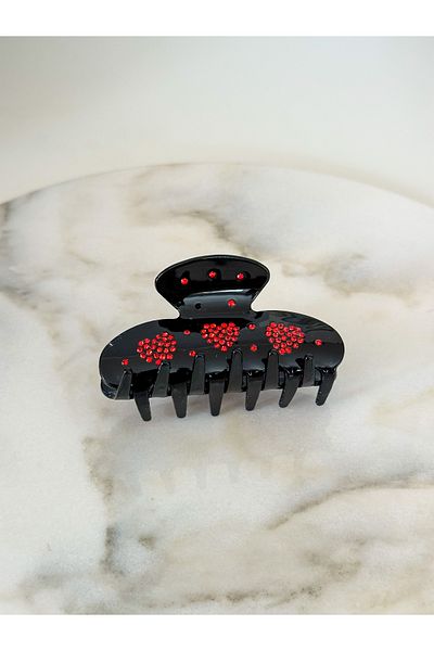FLAWSOME JEWELRY STORE مشبك مزلاج على شكل قلب مستورد على شكل عظمة
