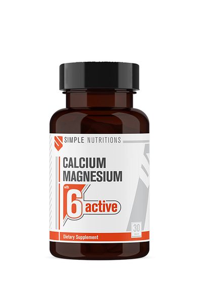 Simple Nutritions 6-Active Calcium Magnesium Complex - 30 Tablets