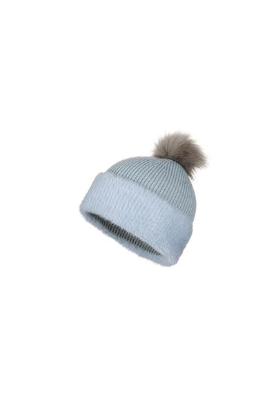 Fonem Soft Textured Pompom Women's Huzi Mars Beanie Fo 2576 Blue