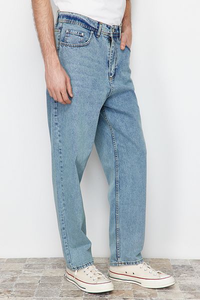 Trendyol Collection Τζιν φαρδύ μπλε φαρδύ τζιν - TMNSS22JE0229