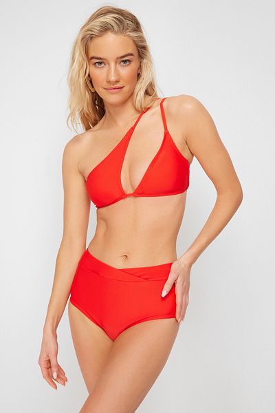 Trendyol Collection Piros vállból kivágott/ablak bikinifelső TBESS23BU00032