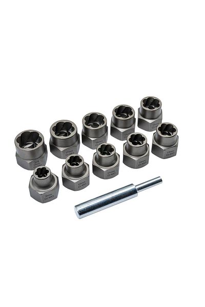 Titi 6124 Damaged Bolt and Nut Removal 1/2" Socket Set 11 Pieces