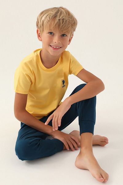 U.S. Polo Assn. Σετ πιτζάμες για αγόρια με άδεια φοινικόδεντρου Polo Assn με άδεια χρήσης