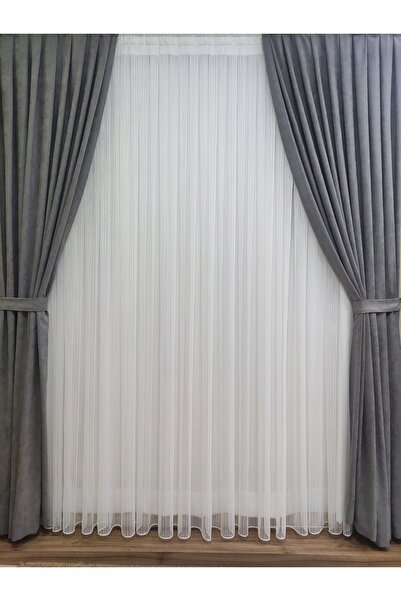 perhal perde ve halı TÜL PERDE FON PERDE GÜNEŞLİK TAKIM PERDE, 1-3 SIK PİLE T...
