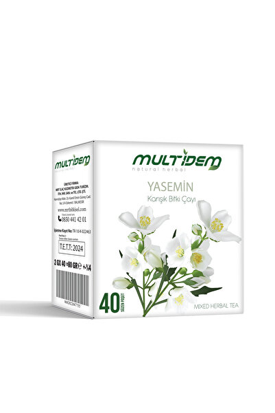 multidem شاي الياسمين 40 كيس مزخرف