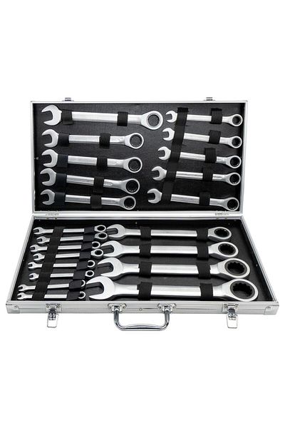 Titi 6126 Ratchet Combined Wrench Set 6-32mm 22 Pieces (Metal Box)