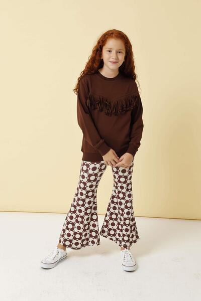 Perendi Φούντα Λεπτομερές καλσόν Κοριτσίστικο Καφέ