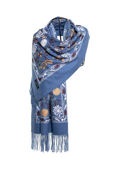 MAWLANA CASHMERE & SILK ŞAL BRODAT CASHMIR MODAL